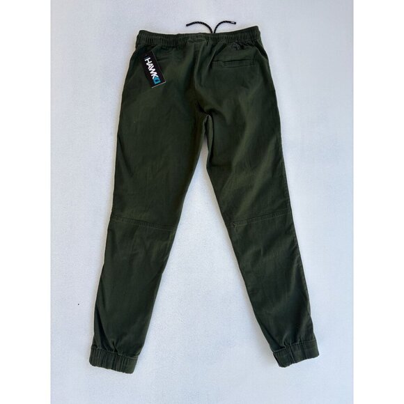 Tony Hawk Mens Olive Green Elastic Waist Jogger Pants W/ Drawstring & Pockets Si - Picture 2 of 6